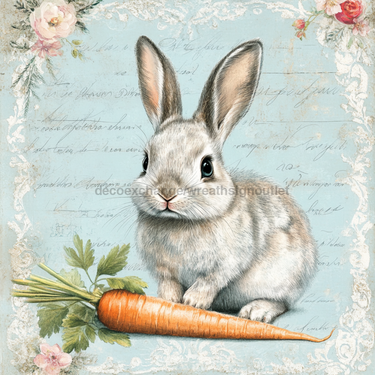 Easter Rabbit Sign, DCO-13249, Sign For Wreath, 10x10